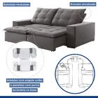 Sofá 4 Lugares Paris Retrátil E Reclinável Super Pilow 230cm