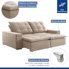 Sofá 4 Lugares Paris Retrátil E Reclinável Super Pilow 250cm