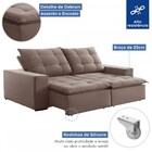 Sofá 4 Lugares Paris Retrátil E Reclinável Super Pilow 250cm