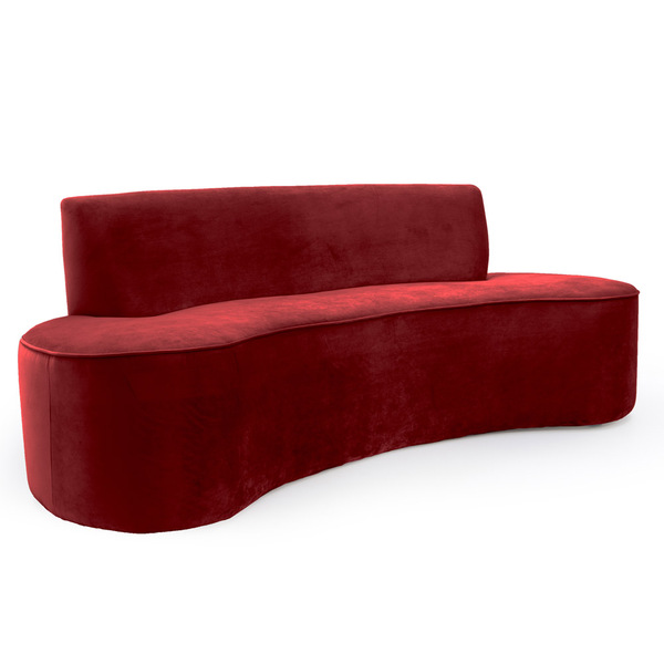 Sofá 4 Lugares Porto D07 230cm Para Sala Living Suede Vermelh