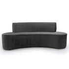 Sofá 4 Lugares Porto D07 230cm Para Sala Living Veludo Cinza