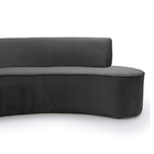 Sofá 4 Lugares Porto D07 230cm Para Sala Living Veludo Cinza