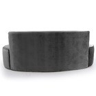 Sofá 4 Lugares Porto D07 230cm Para Sala Living Veludo Cinza