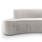 Sofá 4 Lugares Porto D07 230cm Para Sala Living Veludo Creme