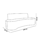 Sofá 4 Lugares Porto D07 230cm Para Sala Living Veludo Creme