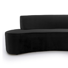 Sofá 4 Lugares Porto D07 230cm Para Sala Living Veludo Preto