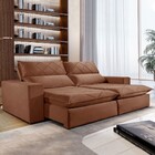 Sofá 4 Lugares Porto Retrátil E Reclinável 250cm Ferrugem - C