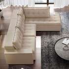 Sofá 4 Lugares Presidente Com Chaise Direito Veludo Marfim