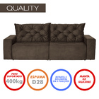 Sofá 4 Lugares Quality 2,50m Retrátil E Reclinavel Veludo - M