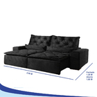 Sofá 4 Lugares Reclinável E Assento Retrátil Ipanema 2,50mts