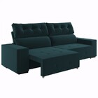 Sofá 4 Lugares Reclinável E Retrátil Socrates Azul Infinito -