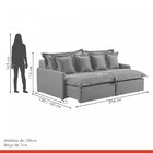 Sofá 4 Lugares Retrátil 254cm Com Almofadas Lisboa