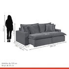 Sofá 4 Lugares Retrátil 280cm Com Almofadas Lisboa