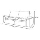 Sofá 4 Lugares Retrátil Bolívia 270 Cm Veludo Grafite Pés Tab