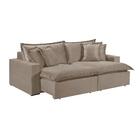 Sofá 4 Lugares Retrátil Com Encosto Fixo Linho M-145 Martins