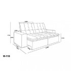 Sofá 4 Lugares Retrátil E Reclinável 2,30m M-118 Martins Esto