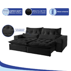 Sofá 4 Lugares Retrátil E Reclinável 2,50 Mts Máximo Suede Pr