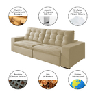 Sofá 4 Lugares Retrátil E Reclinável 2,50m Atlanta - Suede Be