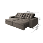 Sofá 4 Lugares Retrátil E Reclinável 2,50m Atlanta - Suede Ci