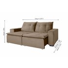 Sofá 4 Lugares Retrátil E Reclinável 2,50m Larah Maciel