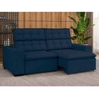 Sofá 4 Lugares Retrátil E Reclinável 207cm Lugano Azul
