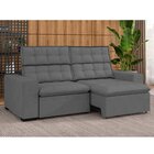 Sofá 4 Lugares Retrátil E Reclinável 207cm Lugano Grafite