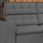 Sofá 4 Lugares Retrátil E Reclinável 207cm Lugano Grafite