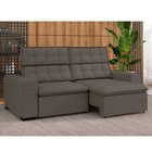 Sofá 4 Lugares Retrátil E Reclinável 207cm Lugano Marrom