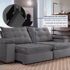 Sofá 4 Lugares Retrátil E Reclinável 250cm Espanha  Veludo  C