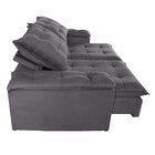 Sofá 4 Lugares Retrátil E Reclinável 250cm Espanha  Veludo  C