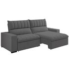 Sofá 4 Lugares Retrátil E Reclinável 250cm New Mali Grafite