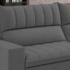 Sofá 4 Lugares Retrátil E Reclinável 250cm New Mali Grafite