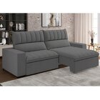 Sofá 4 Lugares Retrátil E Reclinável 250cm New Mali Grafite