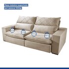 Sofá 4 Lugares Retrátil E Reclinável 250cm Porto  Veludo   Be