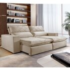 Sofá 4 Lugares Retrátil E Reclinável 250cm Porto  Veludo   Be