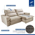 Sofá 4 Lugares Retrátil E Reclinável 250cm Porto  Veludo   Be