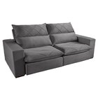 Sofá 4 Lugares Retrátil E Reclinável 250cm Porto  Veludo  Cin