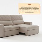 Sofá 4 Lugares Retrátil E Reclinável 250cm Viena Bege