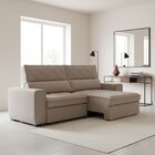 Sofá 4 Lugares Retrátil E Reclinável 250cm Viena Bege