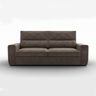 Sofá 4 Lugares Retrátil E Reclinável 250cm Viena Marrom