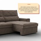 Sofá 4 Lugares Retrátil E Reclinável 250cm Viena Marrom