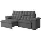 Sofá 4 Lugares Retrátil E Reclinável 270cm Denver Inox