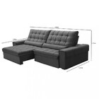 Sofá 4 Lugares Retrátil E Reclinável 290cm Bipartido Veludo A