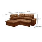 Sofá 4 Lugares Retrátil E Reclinável Arezzo Com Chaise Esquer