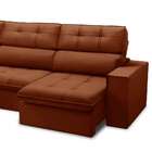 Sofá 4 Lugares Retrátil E Reclinável Arezzo Com Chaise Esquer