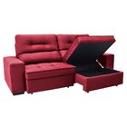 Sofá 4 Lugares Retrátil E Reclinável Com Baú Linoforte Artemis