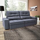 Sofá 4 Lugares Retrátil E Reclinável Com Baú Linoforte Artemis