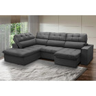 Sofá 4 Lugares Retrátil E Reclinável Com Chaise Esquerdo Velu