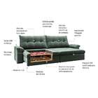 Sofá 4 Lugares Retrátil E Reclinável Com Usb Flexforma Triton