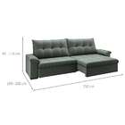 Sofá 4 Lugares Retrátil E Reclinável Com Usb Flexforma Triton